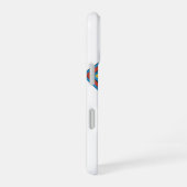 Superman S-Schild | Blauwe Omlijning Grunge Logo iPhone 16 Hoesje (Rechterkant)
