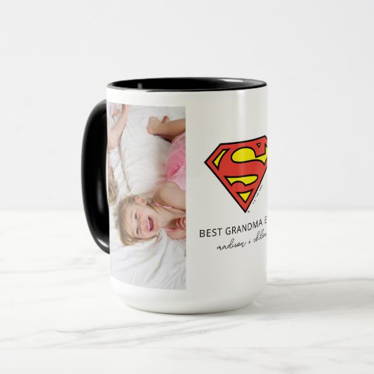 Superman S-Shield | Beste oma foto Mok (Voorkant links)