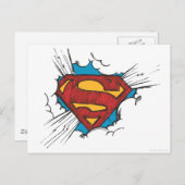 Superman S-Shield | Binnen wolken Logo Briefkaart (Voorkant / Achterkant)