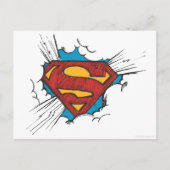 Superman S-Shield | Binnen wolken Logo Briefkaart (Voorkant)