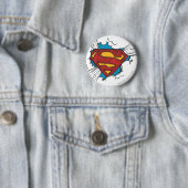 Superman S-Shield | Binnen wolken Logo Ronde Button 5,7 Cm (In situ)