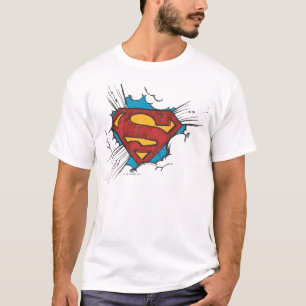 Superman S-Shield Binnen wolken Logo T-shirt