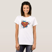 Superman S-Shield | Binnen wolken Logo T-shirt (Voorkant volledig)