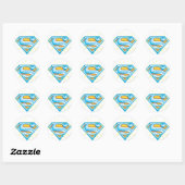 Superman S-Shield | Blauw en Oranje Logo Ronde Sticker (Vel)