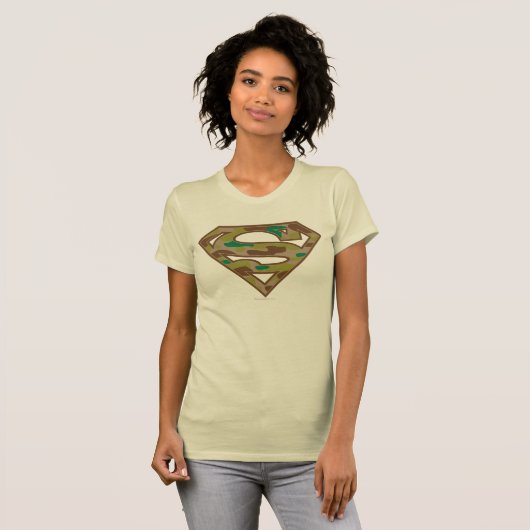 Superman S-Shield | Camouflage Logo T-shirt (Voorkant volledig)