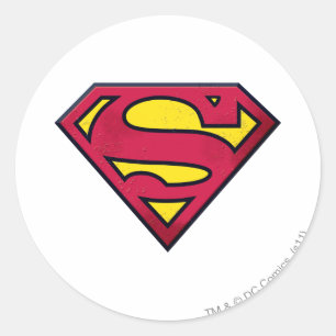 Superman S-Shield   Dirt Logo Ronde Sticker