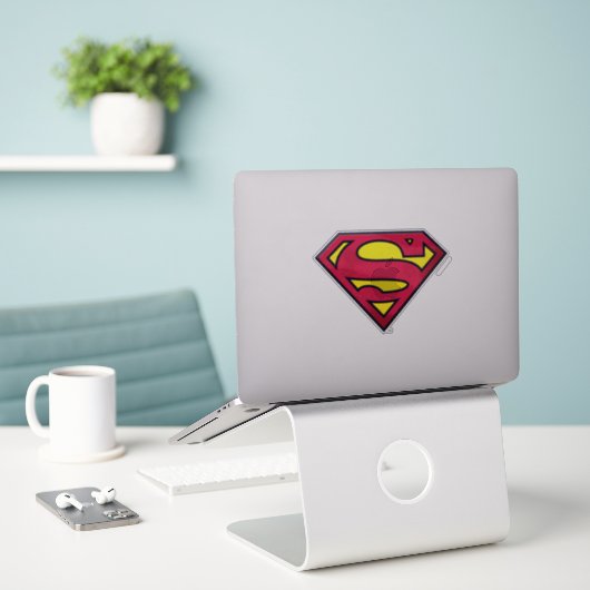 Superman S-Shield | Dirt Logo Sticker (Laptop op bureau)