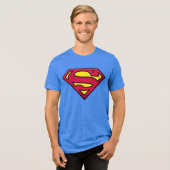 Superman S-Shield | Dirt Logo Tri-Blend Shirt (Voorkant volledig)