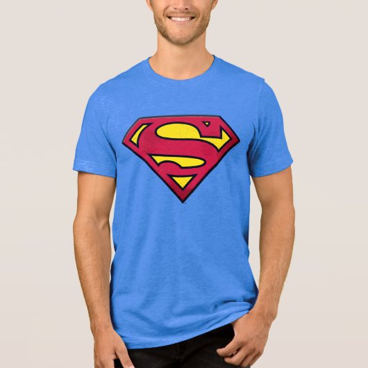 Superman S-Shield | Dirt Logo Tri-Blend Shirt (Voorkant)