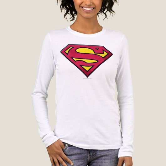 Superman S-Shield | Dirt Logo Tri-Blend Shirt (Voorkant volledig)
