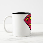 Superman S-Shield | Dirt Logo Tweekleurige Koffiemok (Links)