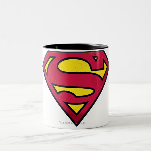 Superman S-Shield | Dirt Logo Tweekleurige Koffiemok (Center)