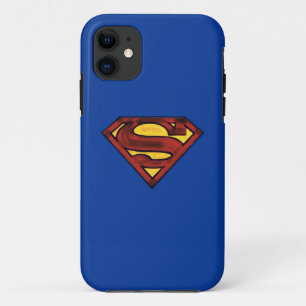 Superman S-Shield Donkere rode Logo iPhone 11 Hoesje
