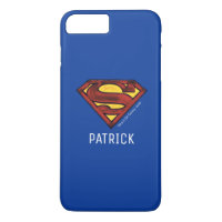 Superman S-Shield | Donkere rode Logo | Naam toevo