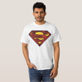 Superman S-Shield | Donkere rode Logo T-shirt (Voorkant volledig)