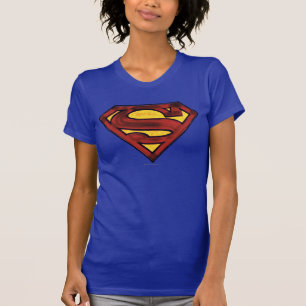 Superman S-Shield   Donkere rode Logo T-shirt