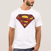 Superman S-Shield | Donkere rode Logo T-shirt (Voorkant)