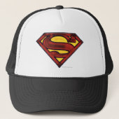 Superman S-Shield | Donkere rode Logo Trucker Pet (Voorkant)
