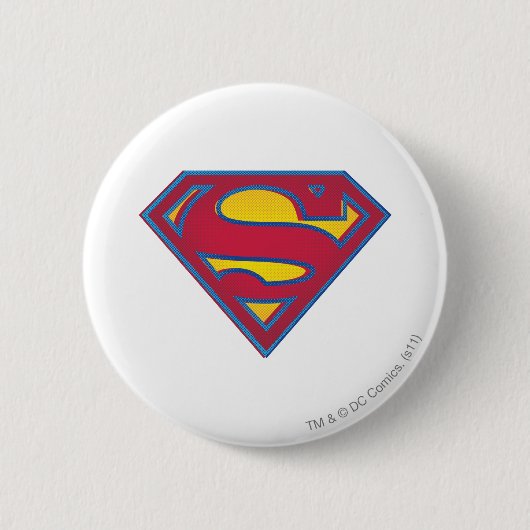 Superman S-Shield | Dot Logo Ronde Button 5,7 Cm (Voorkant)