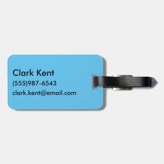 Superman S-Shield | Eenvoudige zwarte omlijning Lo Bagagelabel (Achterkant horizontaal)