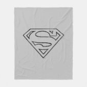 Superman S-Shield | Eenvoudige zwarte omlijning Lo Fleece Deken (Voorkant)