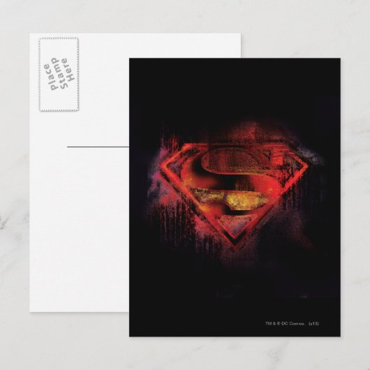 Superman S-Shield | Gedopte Logo Briefkaart (Voorkant / Achterkant)