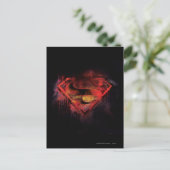 Superman S-Shield | Gedopte Logo Briefkaart (Staand voorkant)