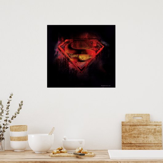 Superman S-Shield | Gedopte Logo Poster (Keuken)