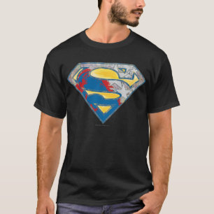 Superman S-Shield   Geel grijs Rood Zwart Mix Logo T-shirt