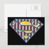 Superman S-Shield | Gestreepte Logo Briefkaart (Voorkant / Achterkant)