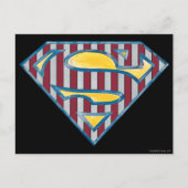 Superman S-Shield | Gestreepte Logo Briefkaart (Voorkant)