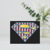 Superman S-Shield | Gestreepte Logo Briefkaart (Staand voorkant)