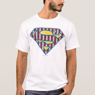 Superman S-Shield   Gestreepte Logo T-shirt