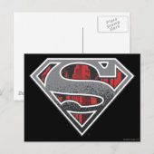Superman S-Shield | Grijze en rode Logo Briefkaart (Voorkant / Achterkant)