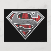 Superman S-Shield | Grijze en rode Logo Briefkaart (Voorkant)