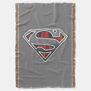 Superman S-Shield   Grijze en rode Logo Deken