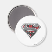 Superman S-Shield | Grijze en rode Logo Magneet (Voorkant / Achterkant)