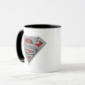 Superman S-Shield | Grijze en rode Logo Mok (Voorkant links)