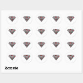 Superman S-Shield | Grijze en rode Logo Ronde Sticker (Vel)