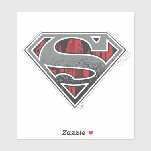 Superman S-Shield | Grijze en rode Logo Sticker (Vel)