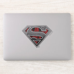 Superman S-Shield   Grijze en rode Logo Sticker