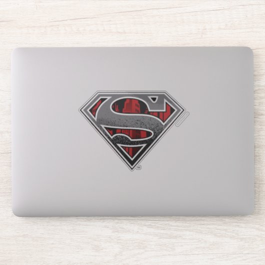 Superman S-Shield | Grijze en rode Logo Sticker (Computer)