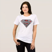 Superman S-Shield | Grijze en rode Logo Tri-Blend Shirt (Voorkant volledig)