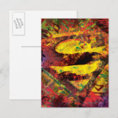 Superman S-Shield | Grunge Logo Briefkaart (Voorkant / Achterkant)