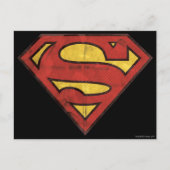 Superman S-Shield | Grunge Logo Briefkaart (Voorkant)