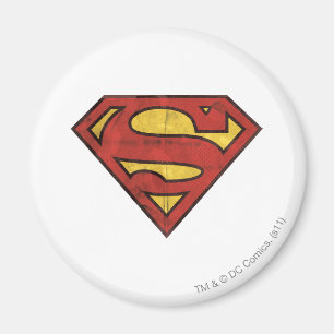 Superman S-Shield   Grunge Logo Magneet