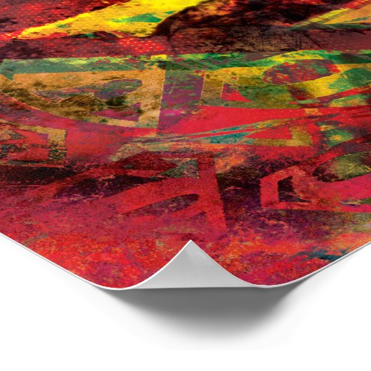 Superman S-Shield | Grunge Logo Poster (Hoek)