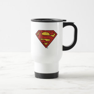 Superman S-Shield  Grunge Logo Reisbeker