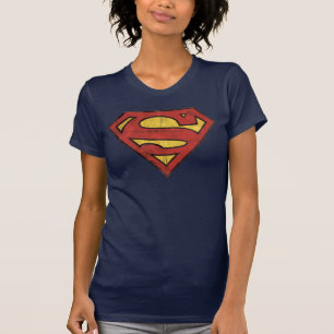 Superman S-Shield   Grunge Logo T-shirt