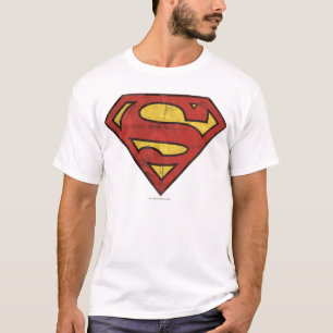 Superman S-Shield   Grunge Logo T-shirt